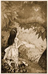 Deze keer verdween het heel langzaam, illustratie voor Lewis Carrolls Alice